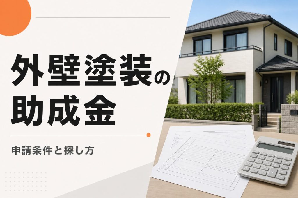外壁塗装で使える助成金・補助金｜条件と申請手順【2026年版】