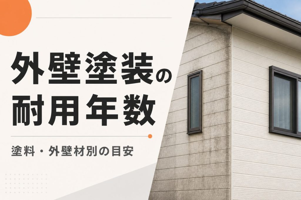 外壁塗装の耐用年数は何年？塗料・外壁材別の目安