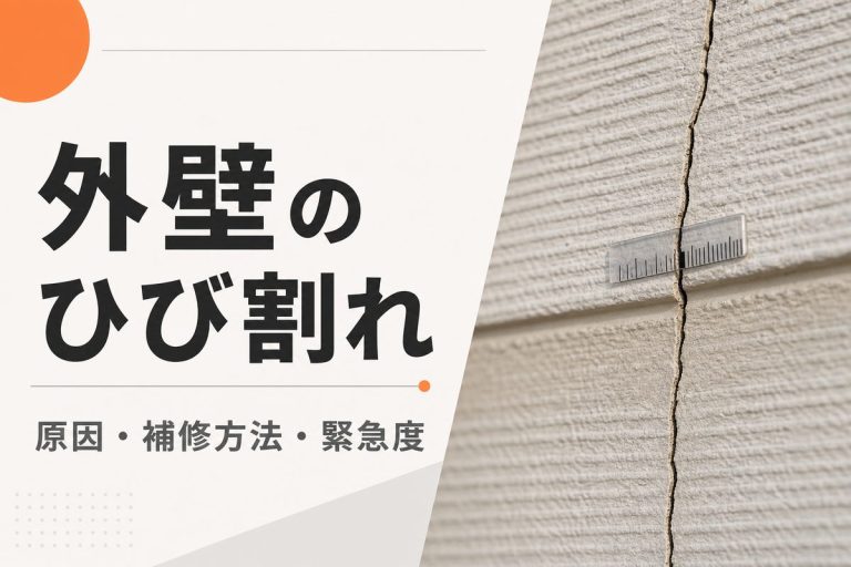 外壁のひび割れは危険？原因・補修費用と緊急度の見分け方