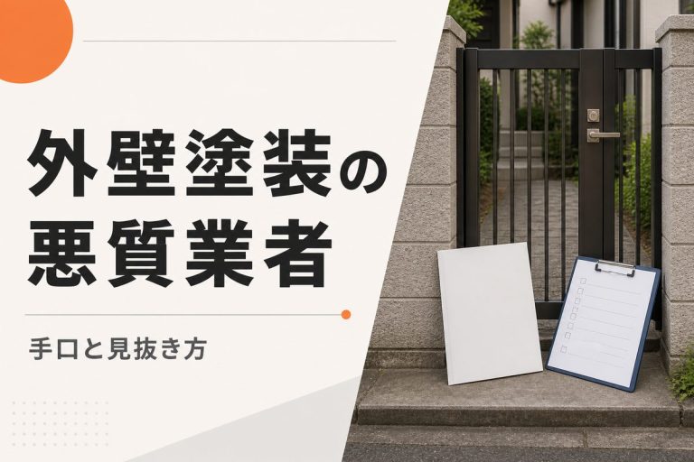 外壁塗装の悪質業者を見抜く方法｜典型的な手口と対処法