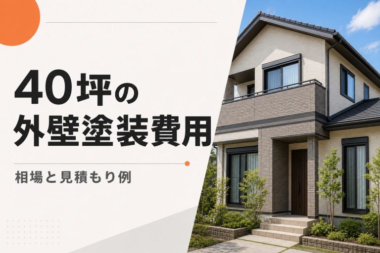 40坪の外壁塗装はいくら？費用相場と見積もり例