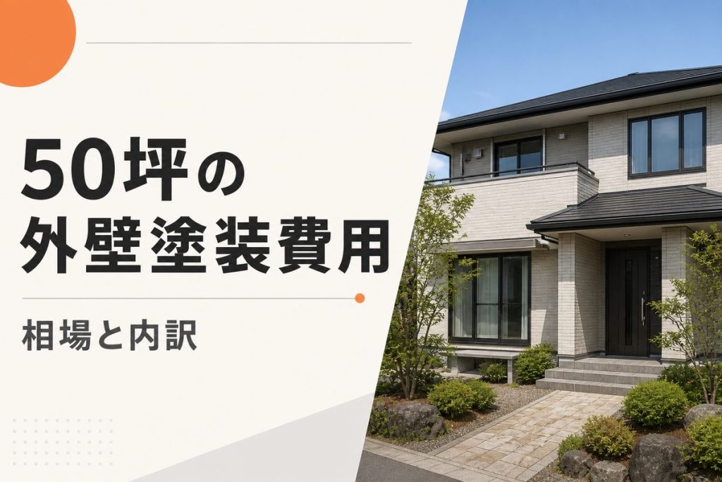 50坪の外壁塗装はいくら？費用相場と内訳