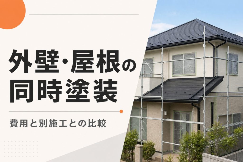 外壁・屋根を同時塗装する費用は？別々に行う場合と比較