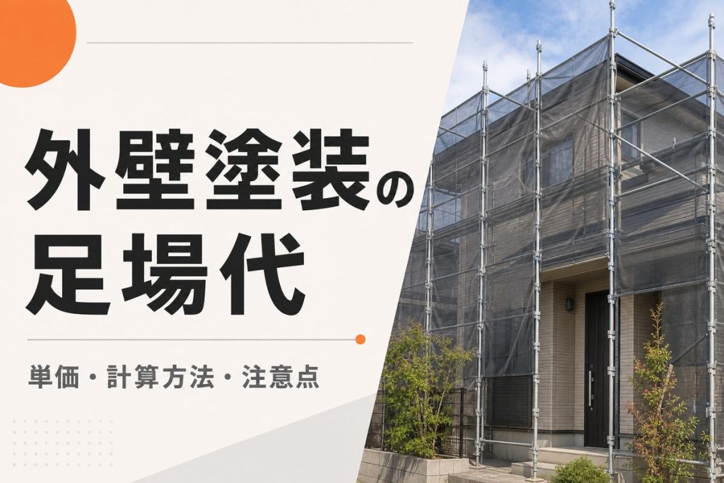 外壁塗装の足場代はいくら？単価・計算方法と無料の注意点