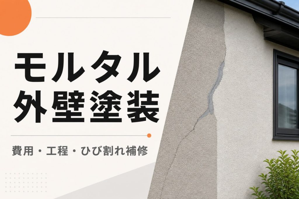 モルタル外壁塗装の費用と工程｜ひび割れ補修も解説