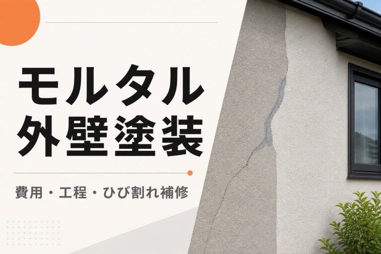 モルタル外壁塗装の費用と工程｜ひび割れ補修も解説