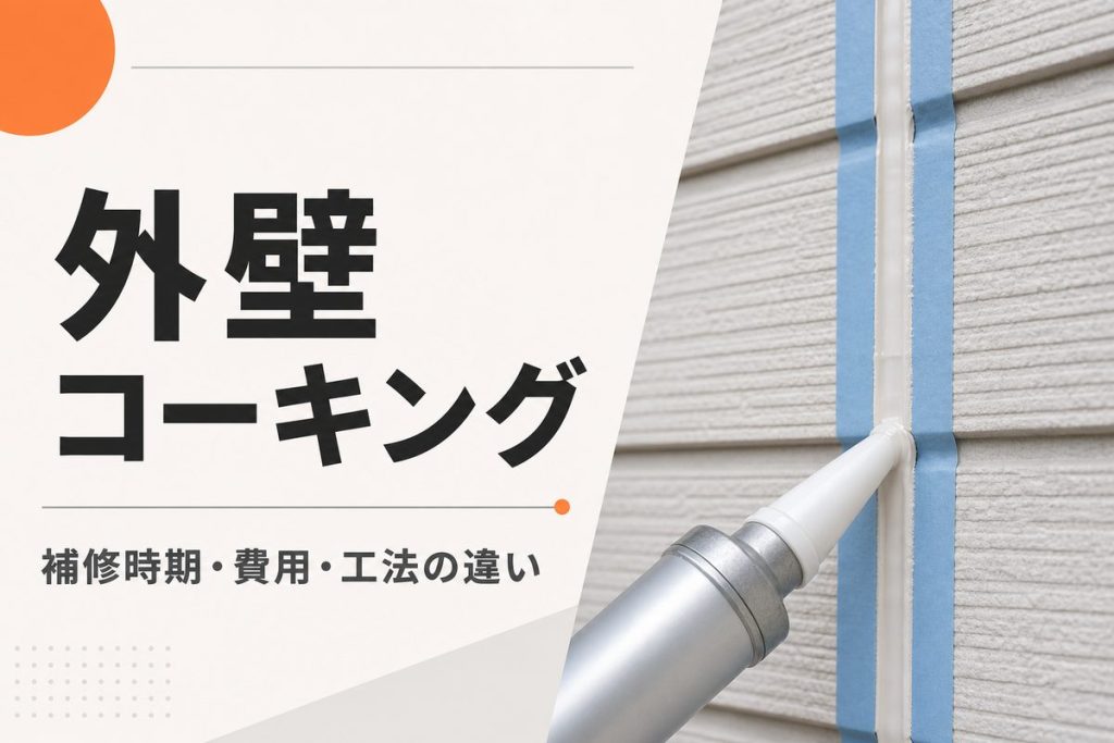 外壁コーキングの補修時期と費用｜打ち替え・増し打ちの違い