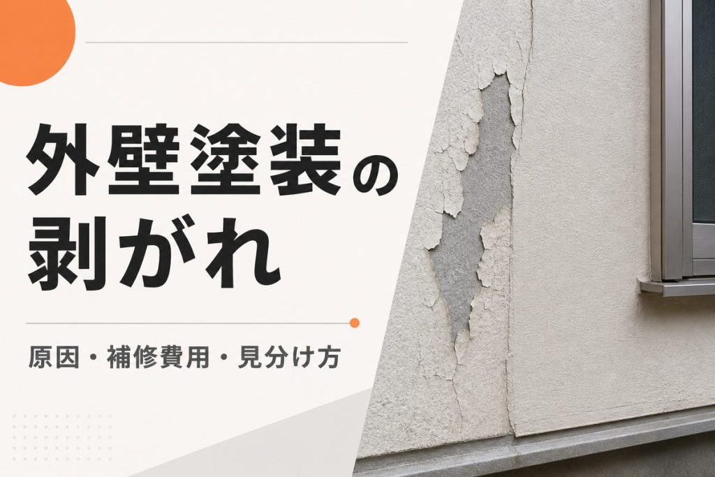 外壁塗装が剥がれる原因は？補修費用と施工不良の見分け方