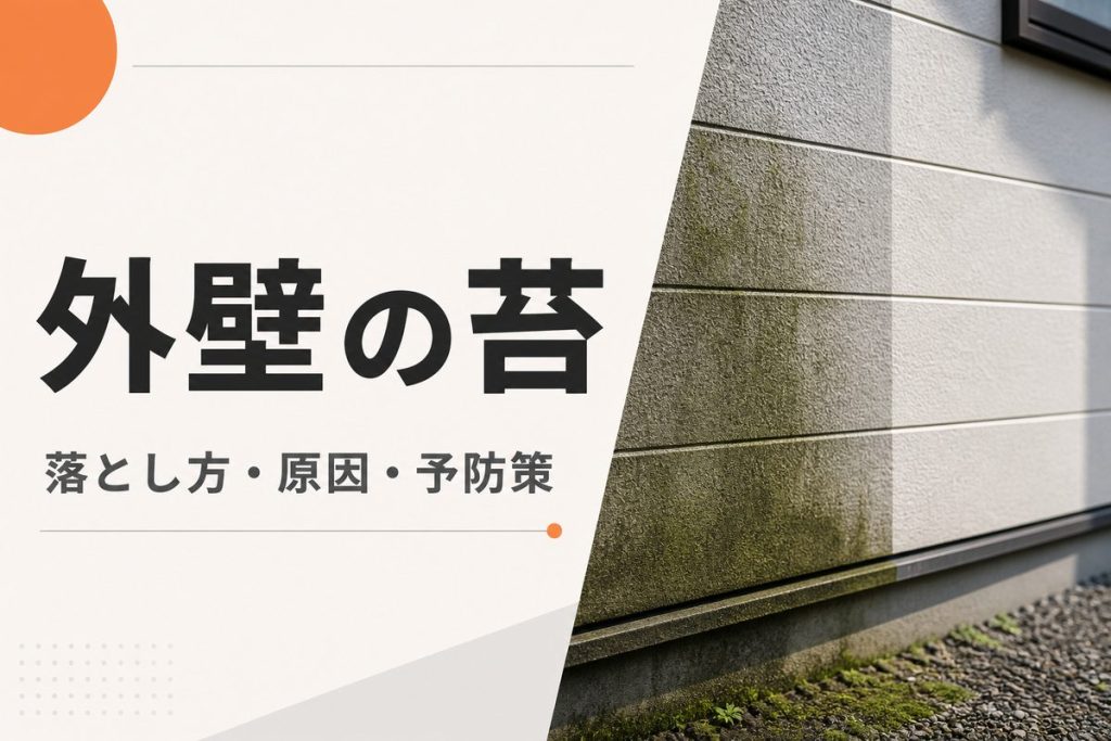 外壁の苔を落とす方法｜原因・予防策と塗装が必要なサイン