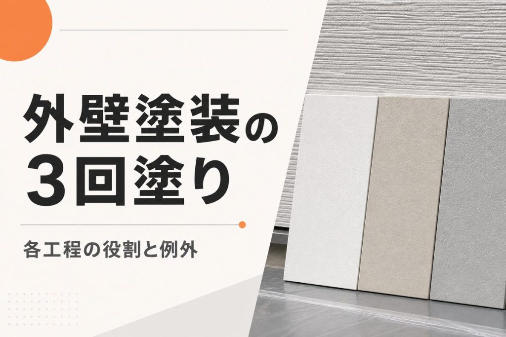 外壁塗装はなぜ3回塗り？各工程の役割と例外