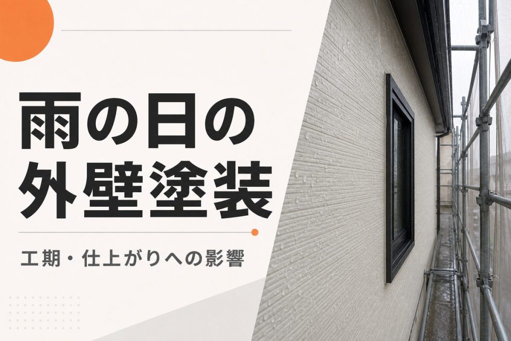 外壁塗装は雨の日にできる？工期・仕上がりへの影響