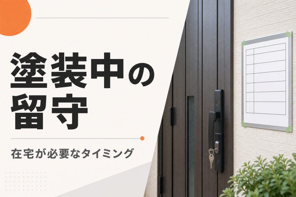 外壁塗装中は留守にできる？在宅が必要なタイミング