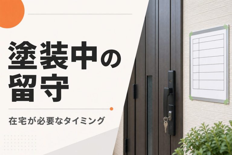 外壁塗装中は留守にできる？在宅が必要なタイミング