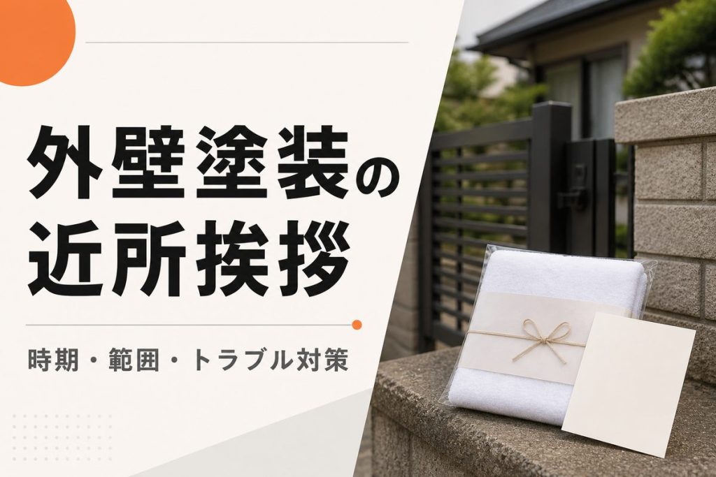 外壁塗装の近所挨拶はいつ誰がする？例文とトラブル対策