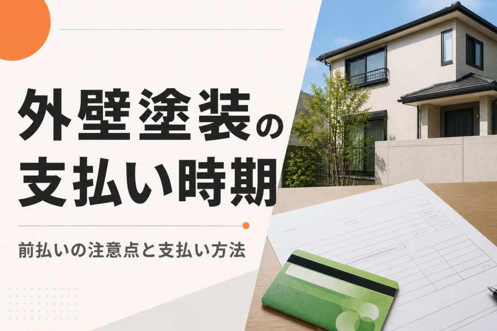 外壁塗装の支払いタイミングは？前払いの注意点と支払い方法