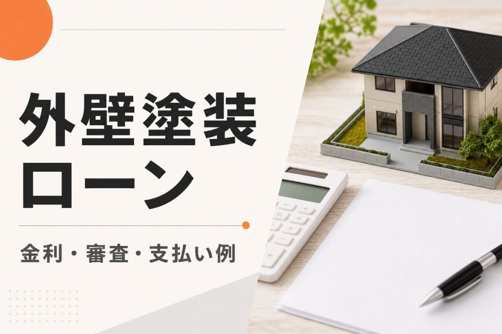 外壁塗装でローンは使える？金利・審査と支払い例