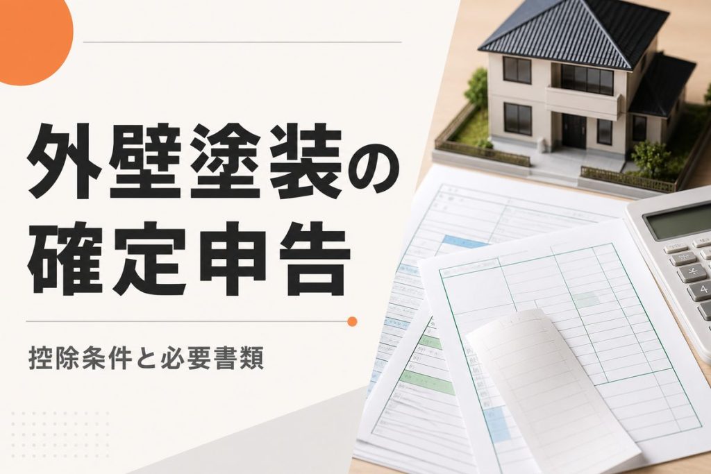 外壁塗装は確定申告で控除できる？対象条件と必要書類