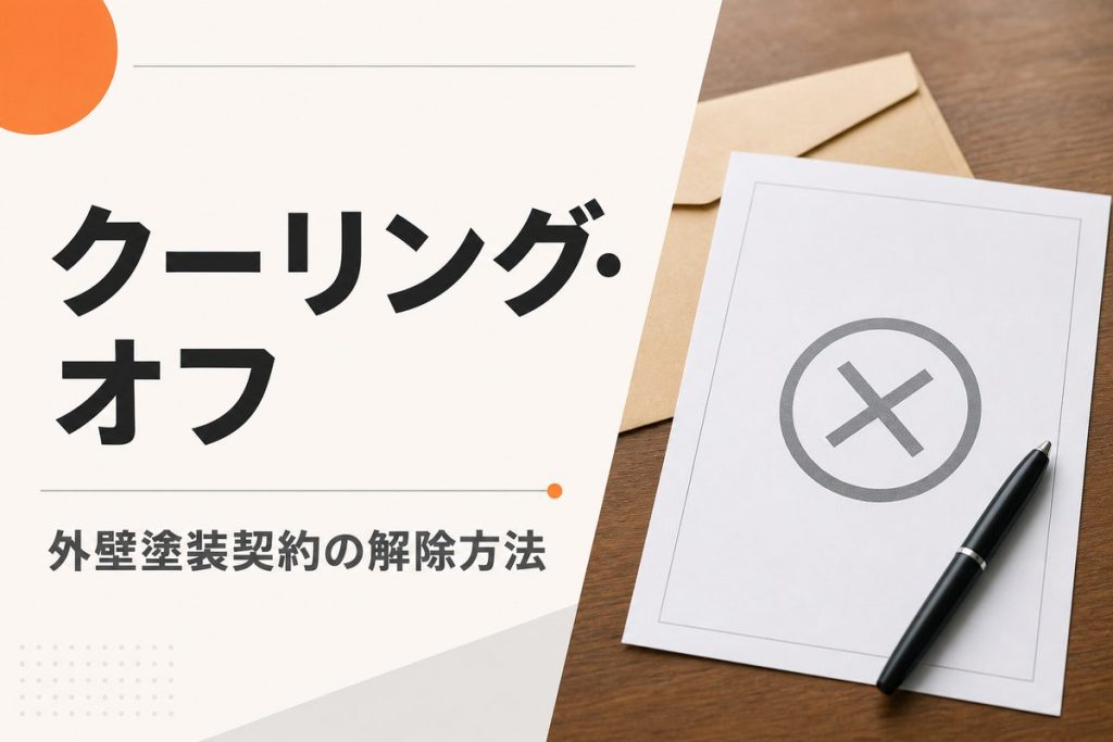 外壁塗装契約をクーリング・オフする方法｜期限・書き方・例文