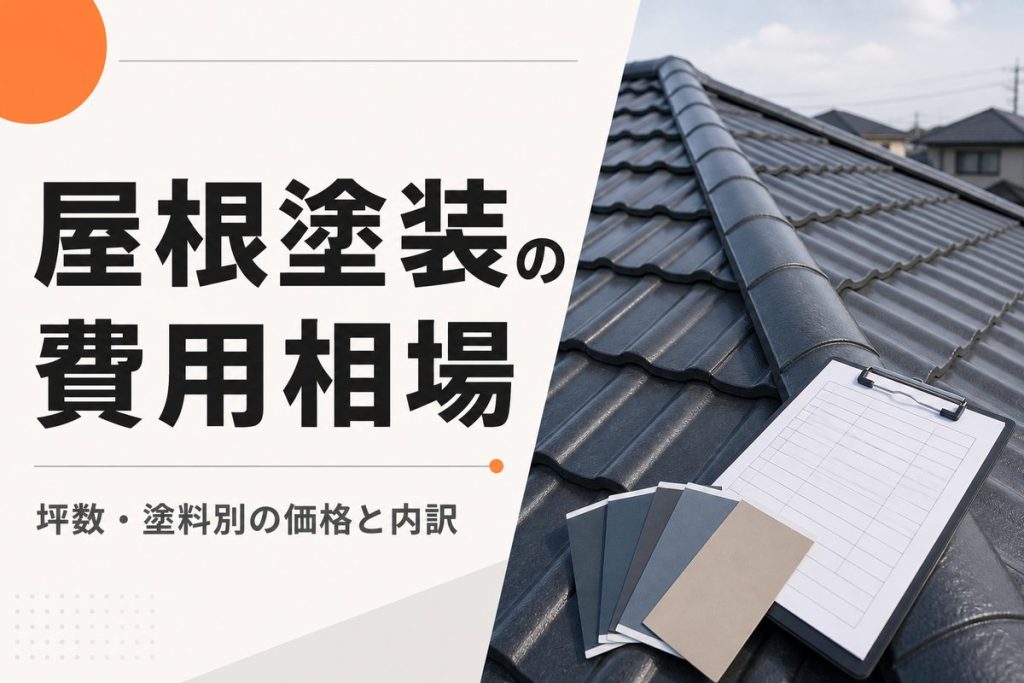 屋根塗装の費用相場｜坪数・塗料別の価格と内訳