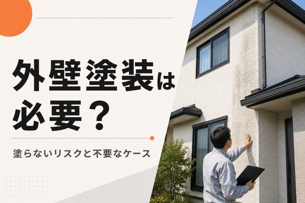 外壁塗装は本当に必要？塗らないと起こることと不要なケース