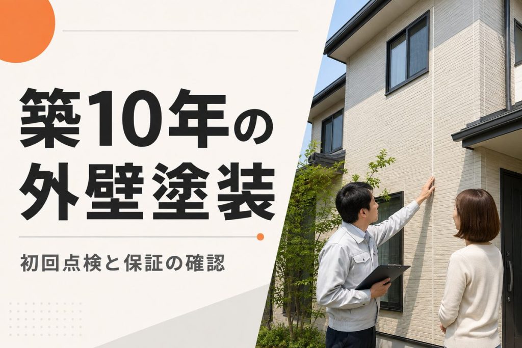 築10年で外壁塗装は必要？初回点検で確認する劣化と保証