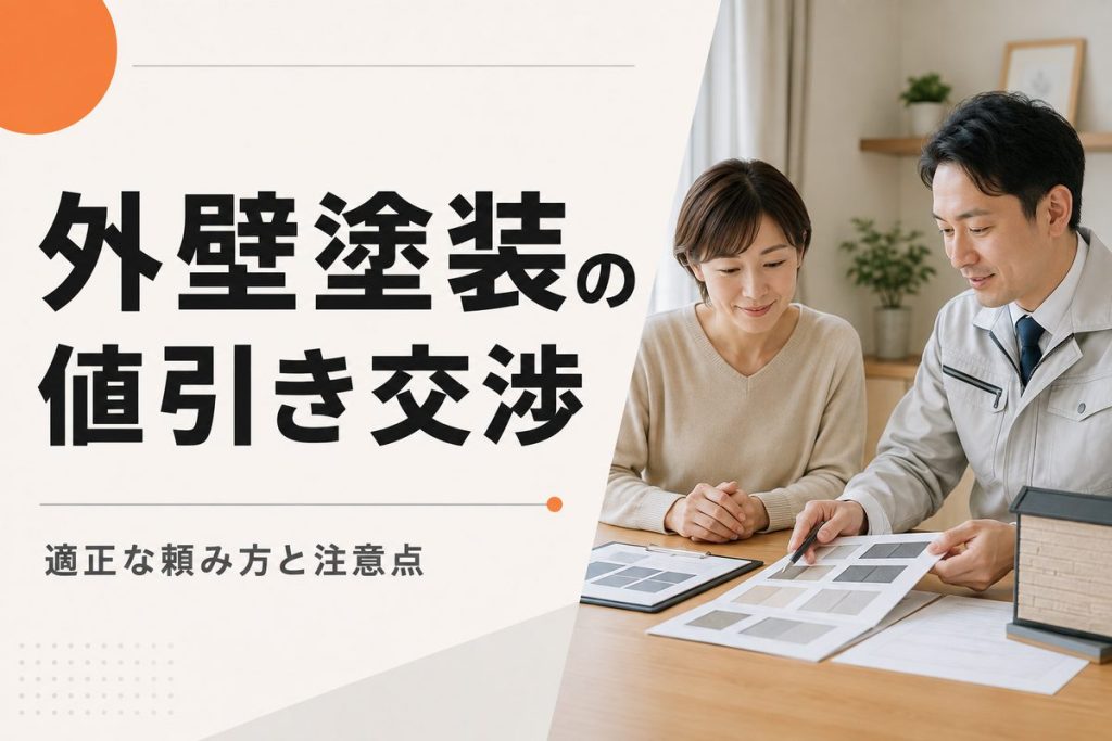 外壁塗装の値引き交渉は可能？適正な頼み方と危険な大幅値引き