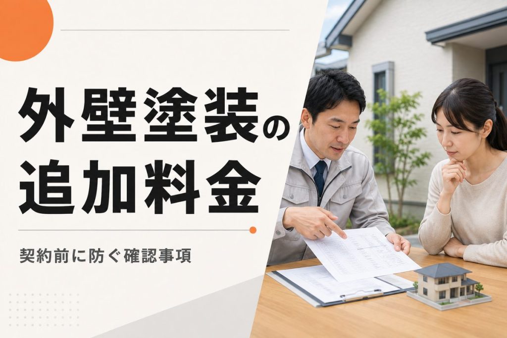 外壁塗装で追加料金が発生するケース｜契約前に防ぐ確認事項