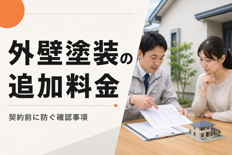 外壁塗装で追加料金が発生するケース｜契約前に防ぐ確認事項