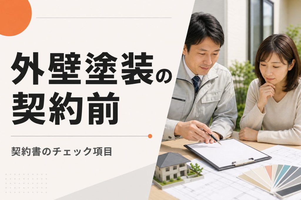 外壁塗装の契約前に確認すべきこと｜契約書のチェックリスト