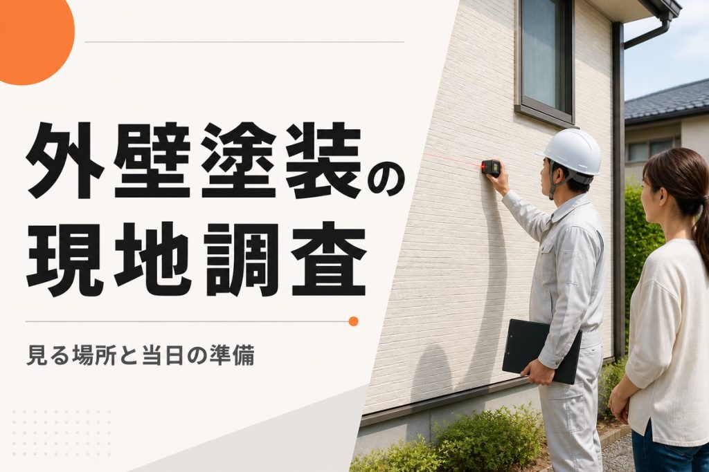 外壁塗装の現地調査では何を見る？所要時間と当日の準備