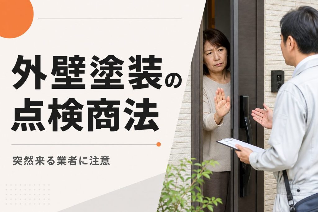 外壁塗装の点検商法に注意｜突然来る業者の手口と断り方