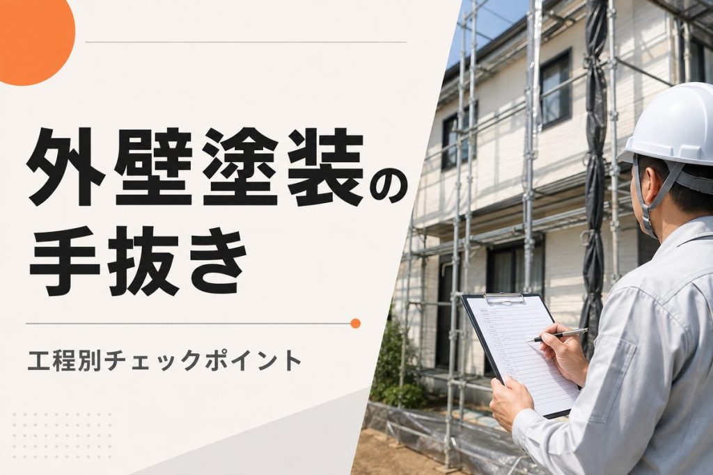 外壁塗装の手抜きを見抜く方法｜工程別チェックポイント