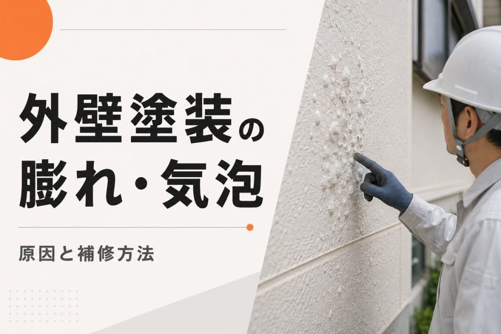外壁塗装の膨れ・気泡はなぜ起こる？原因と補修方法