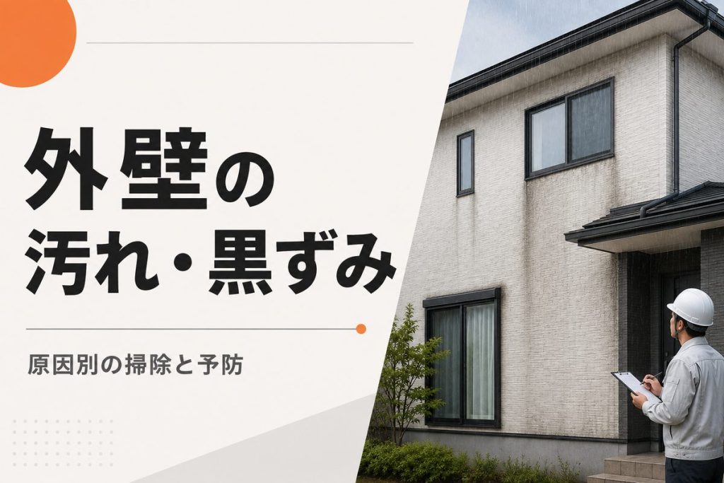 外壁の汚れ・黒ずみを落とす方法｜原因別の掃除と予防策