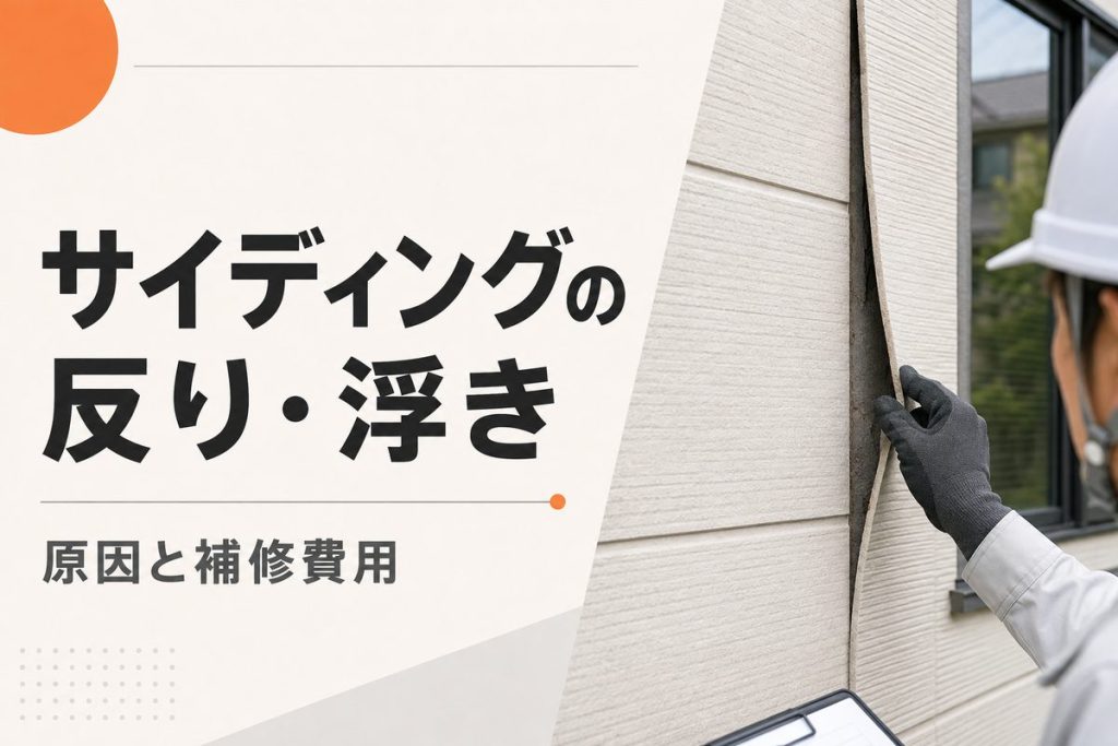 サイディングの反り・浮きは直せる？原因と補修費用