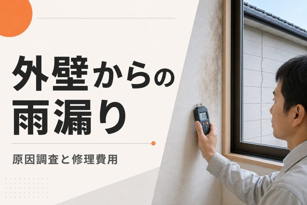 外壁からの雨漏りは塗装で直る？原因・調査・修理費用