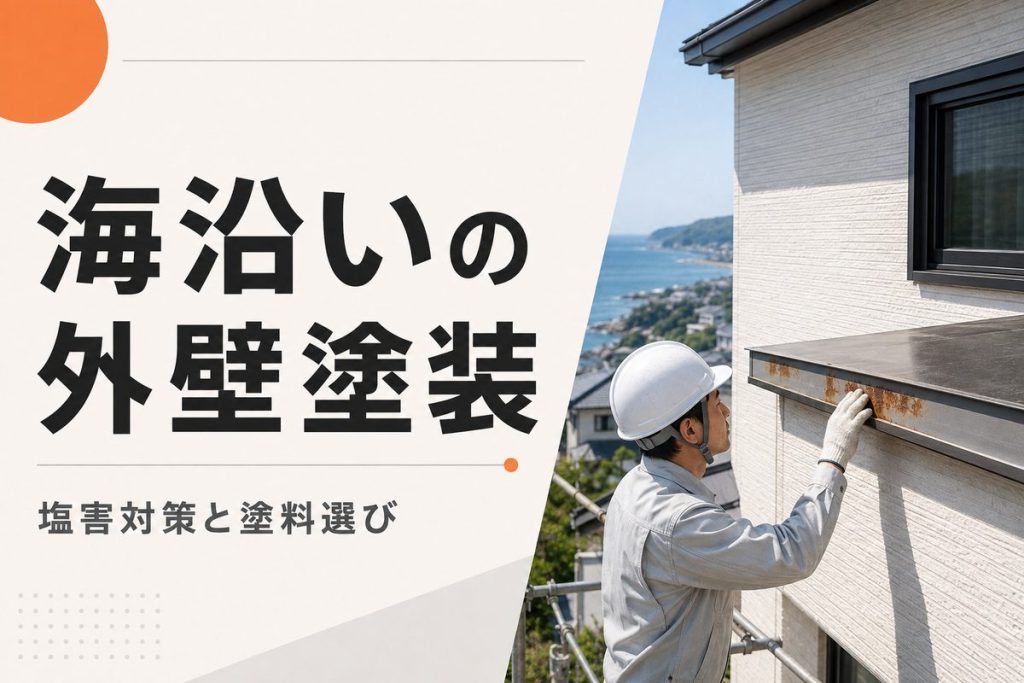 海沿いの外壁塗装で注意する塩害｜塗料選びとメンテナンス周期
