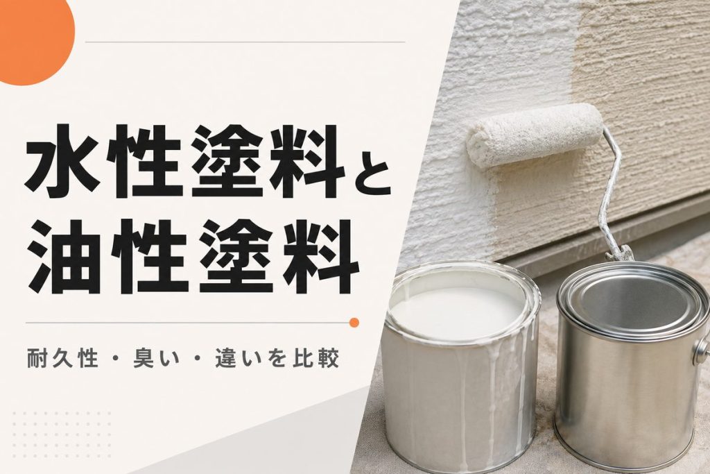 外壁塗装は水性と油性のどちら？違い・耐久性・臭いを比較