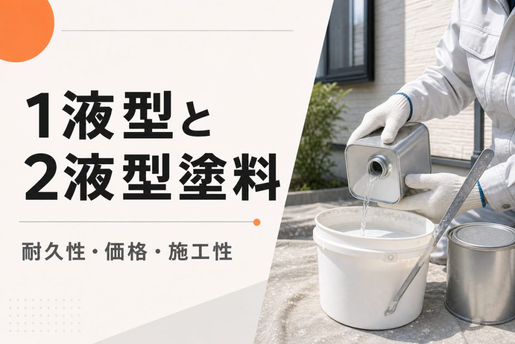 1液型と2液型塗料の違い｜耐久性・価格・施工性を比較