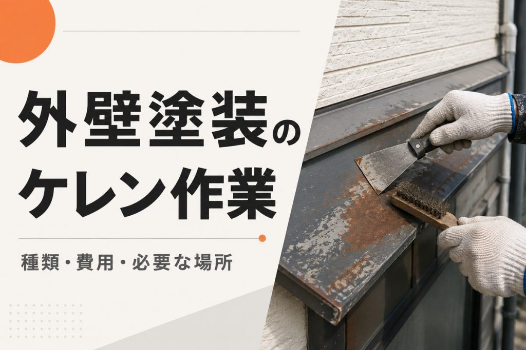 外壁塗装のケレン作業とは？必要な場所・種類・費用