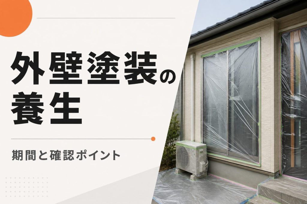外壁塗装の養生とは？窓を開けられない期間と確認ポイント