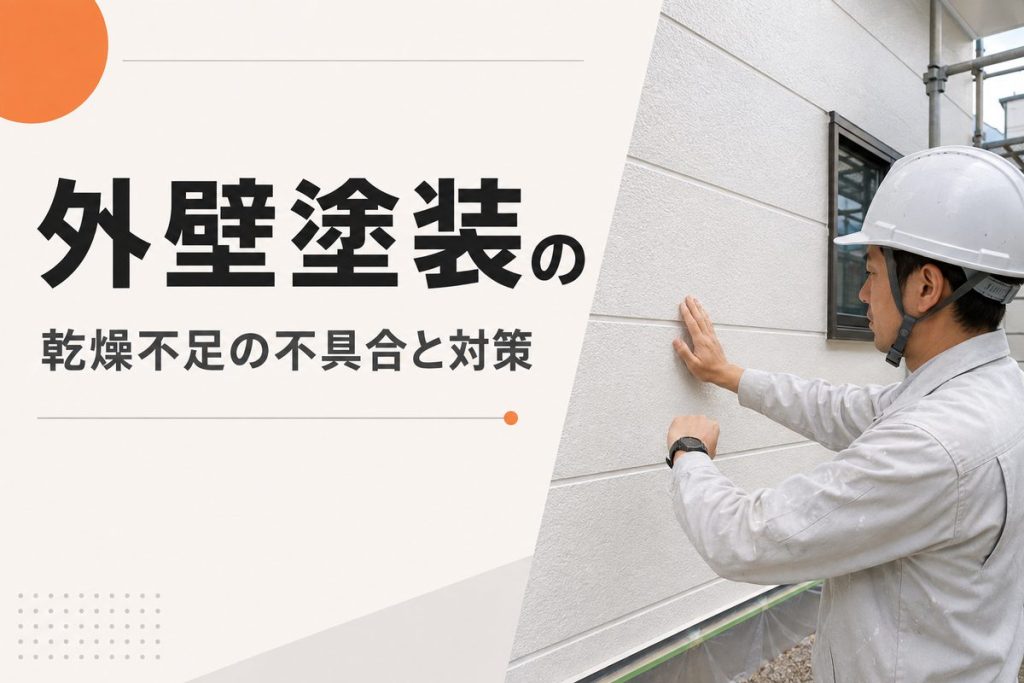 外壁塗装の乾燥時間は何時間？乾燥不足で起こる不具合