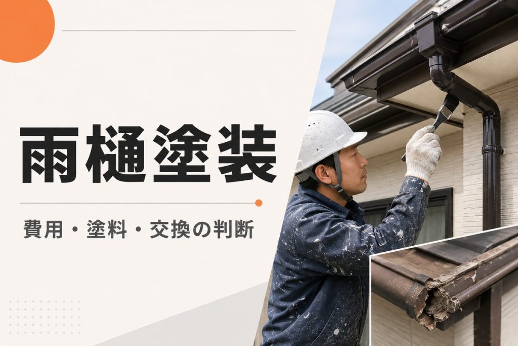 雨樋塗装は必要？費用・塗料・交換すべきケース