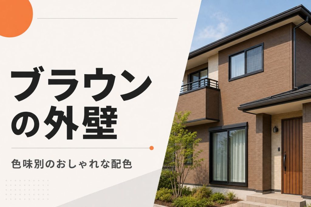 ブラウンの外壁をおしゃれに見せる配色｜色味別の選び方