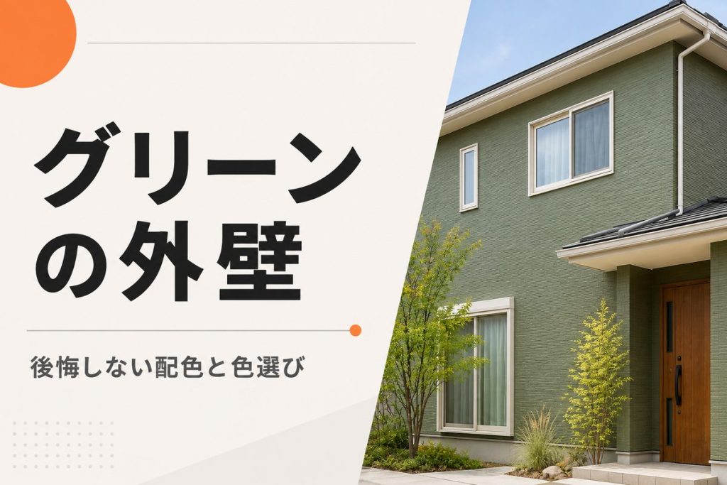 グリーンの外壁で後悔しない配色｜色味別の施工イメージ