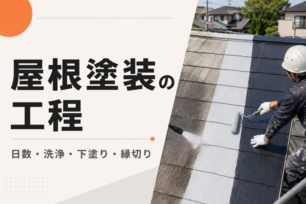 屋根塗装の工程と日数｜洗浄・下塗り・縁切りの流れ
