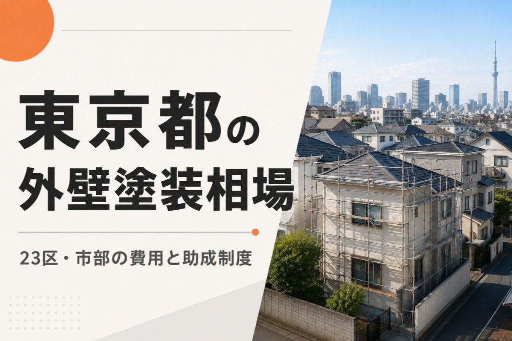東京都の外壁塗装相場｜23区・市部で費用が変わる理由と助成制度