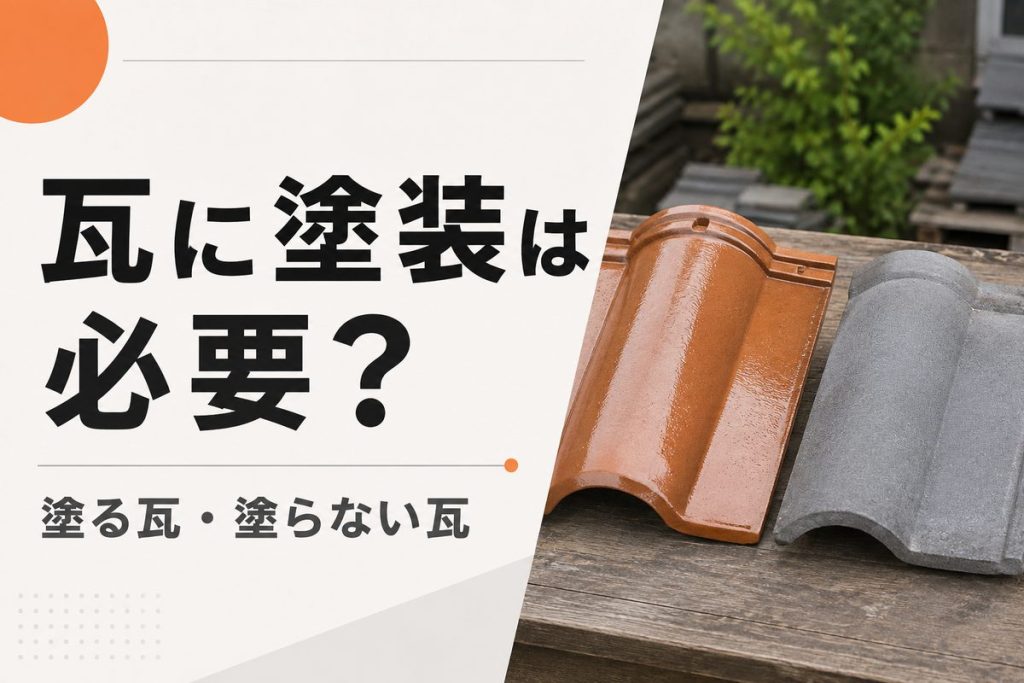 瓦に塗装は必要？塗る瓦・塗らない瓦の見分け方