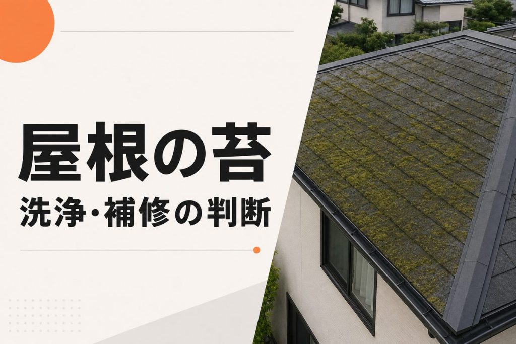 屋根の苔は塗装サイン？原因・洗浄・補修の判断