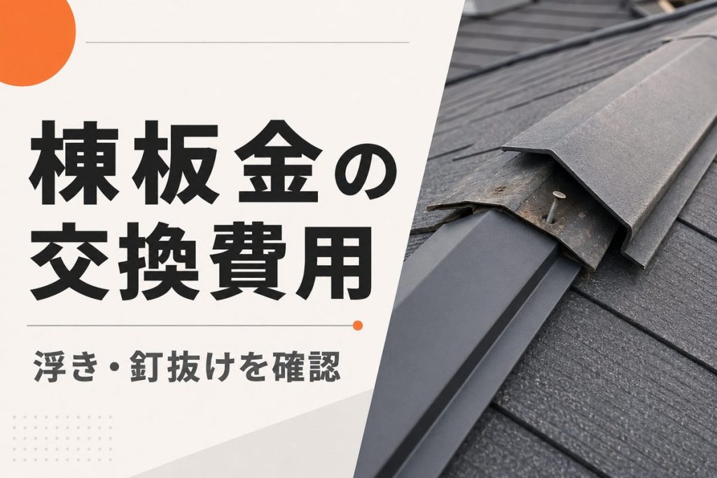 棟板金の交換費用｜浮き・釘抜けを放置するリスク